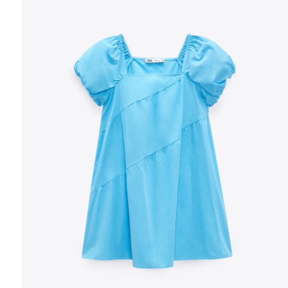 Zara Tiered Poplin Dress
